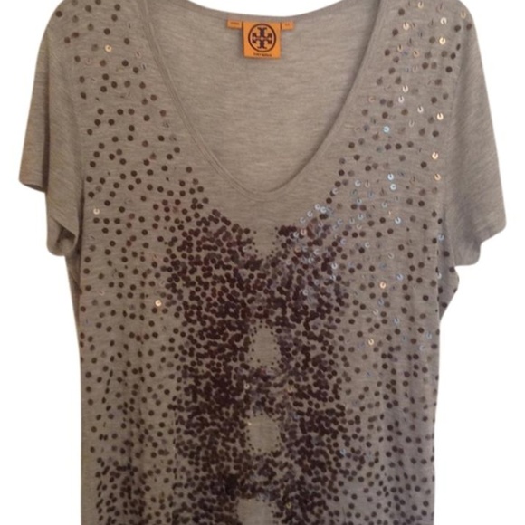 Tory Burch Black Sequin T Shirt - Picture 4 of 4
